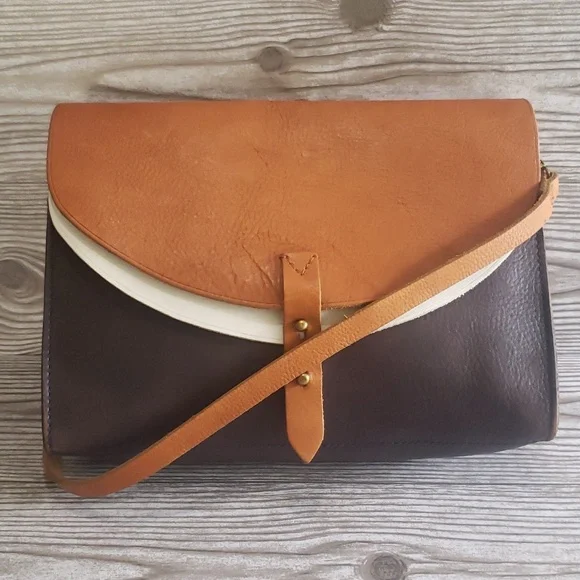 MADEWELL crossbody saddle tricolor bag - Picture 1 of 8